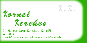 kornel kerekes business card